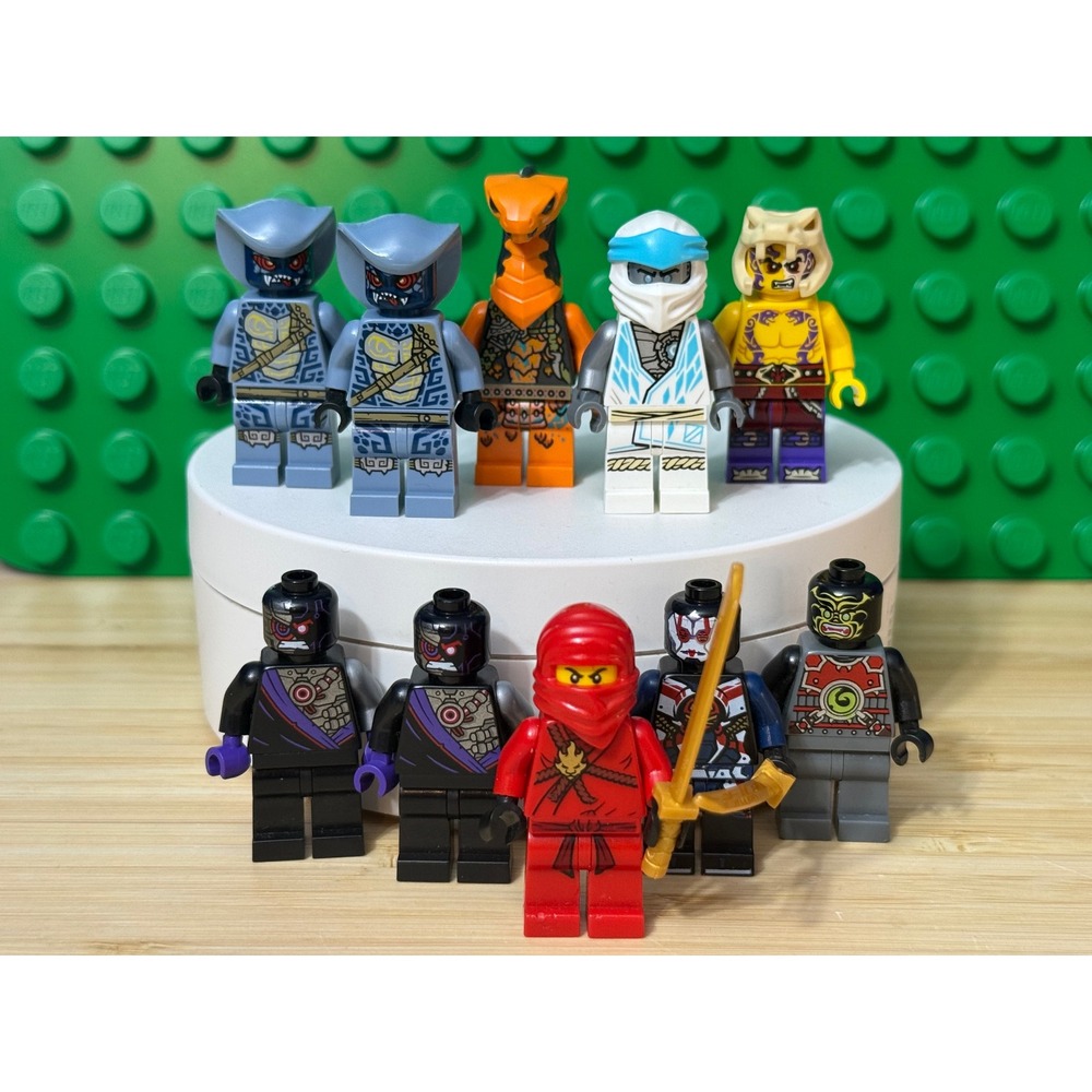 LEGO Ninjago Minifigure Lot 10pc Kai Zane Serpentine Nindroid Figures